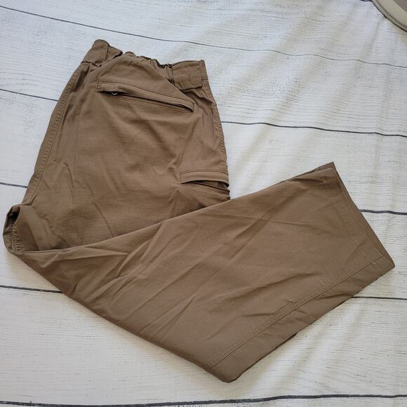 Duluth Trading Co Size L x 32 Men's DuluthFlex Dry on the Fly Pants Dark Tan - Picture 2 of 7